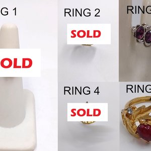 Vintage Avon Jeweled Statement Rings, Your Choice, 2 left going fast!