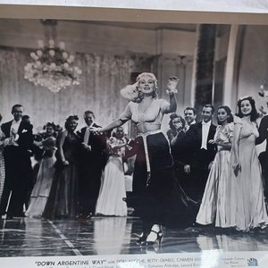 Vintage 1940 Photo of Movie "Down Argentine Way" 8 x 10 Black and White Original Studio Photograph, Betty Grable