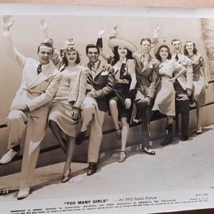 Vintage 1940 Photo of Movie "Too Many Girls" 8 x 10 Black and White Original Studio Photograph, Lucille Ball and Desi Arnez