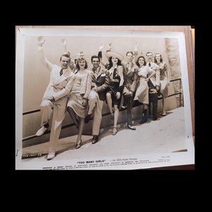 Vintage 1940 Photo of Movie "Too Many Girls" 8 x 10 Black and White Original Studio Photograph, Lucille Ball and Desi Arnez