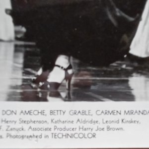 Vintage 1940 Photo of Movie "Down Argentine Way" 8 x 10 Black and White Original Studio Photograph, Betty Grable