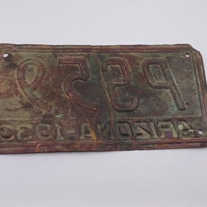 Vintage Arizona 1933 Copper Licence Plate, Collectible, Man Cave Item, Gift for Him, Garage Decor