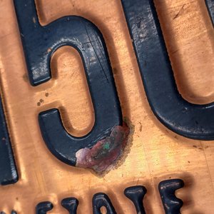Vintage 1966 Arizona Copper Horseless Carriage Licence Plate, Man Cave, Gift for Him, Garage Decor