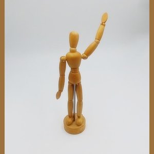 Small Wooden Poseable Artist's Model, Human Figure for Drawing or Fun!
