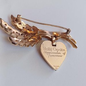 1955 Crown Trifari Betty Crocker Homemaker of Tomorrow Gold Tone Brooch,