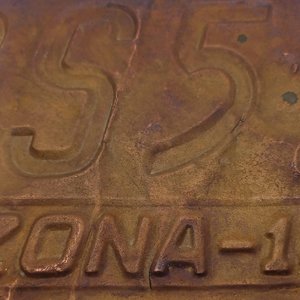 Vintage Arizona 1933 Copper Licence Plate, Collectible, Man Cave Item, Gift for Him, Garage Decor