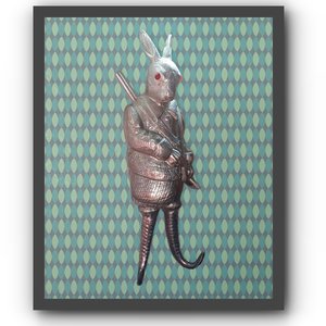 Arthur Court 1978 Aluminum Casting Hunting Rabbit Coat/Hat Hooks, Vintage Wall Decor, Functional Art
