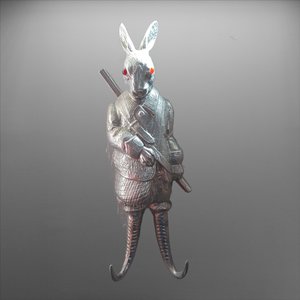 Arthur Court 1978 Aluminum Casting Hunting Rabbit Coat/Hat Hooks, Vintage Wall Decor, Functional Art