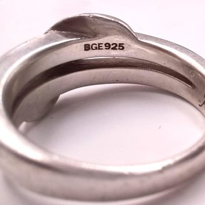 Bradford Gold Exchange Sterling Silver  "Believe All Things are Possible" Crossover Ladies Ring, Size 5.5, Christian Ring