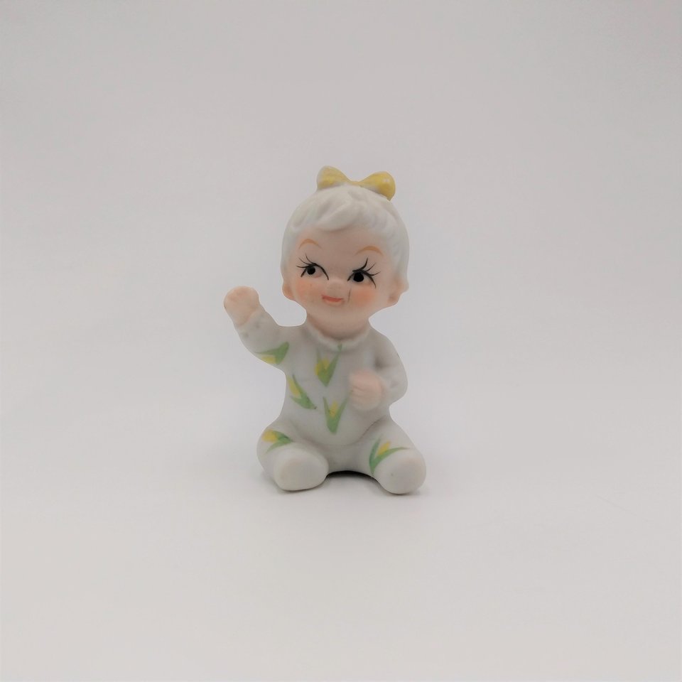 Napcoware Baby of the month, Bone Chine Girl Figurines, Set of 3