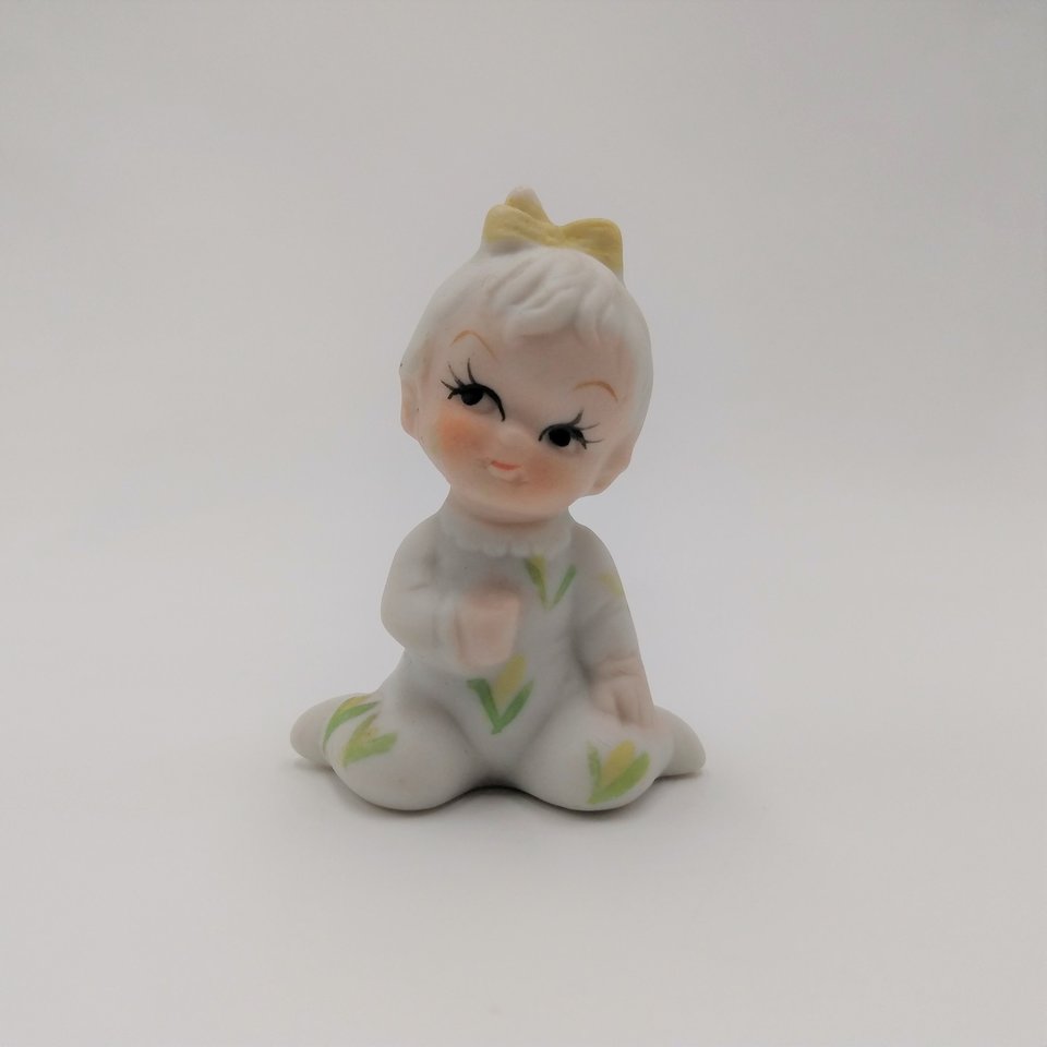 Napcoware Baby of the month, Bone Chine Girl Figurines, Set of 3
