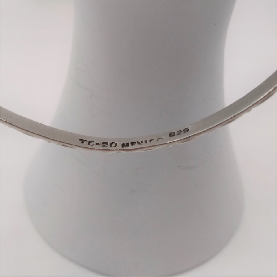 Vintage Taxco Mexico Sterling Silver Bangle Bracelet, Great Gift