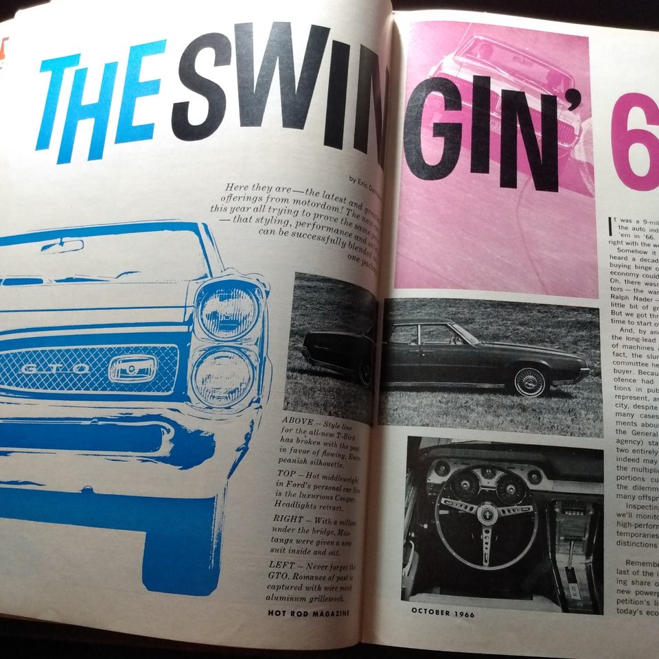 HOT ROD October 1966 Vintage Magazine, Great gift for Dad and Grampa. Original price 50 cents!!!
