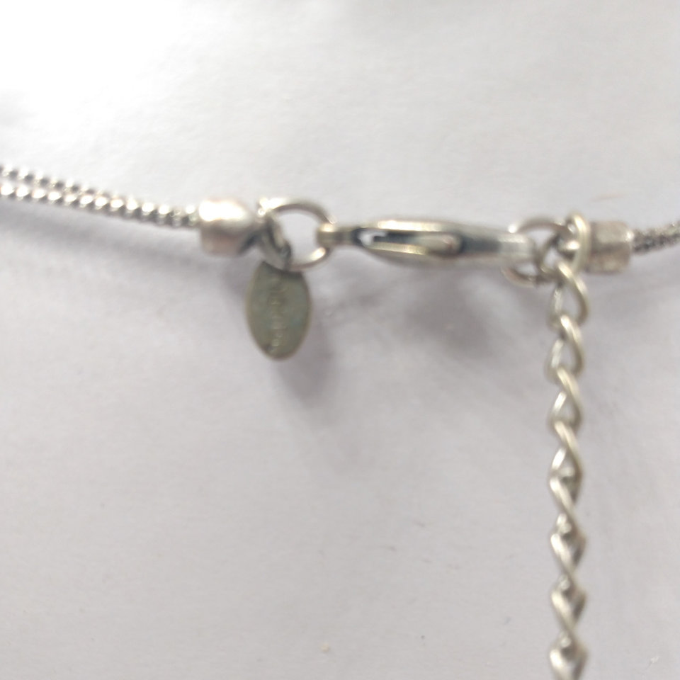 90's Vintage Chico's Silver Tone, Blue,Green and Yellow Multi Strand Statement necklace