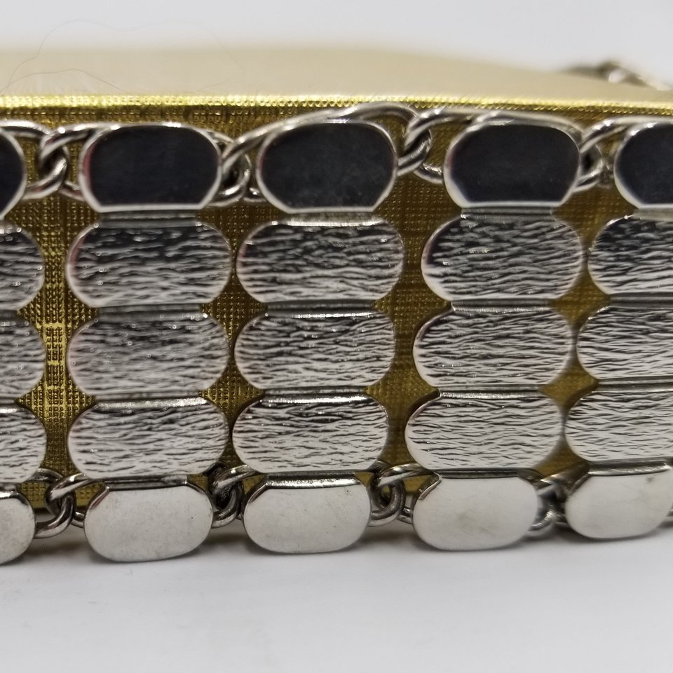 Stylish Vintage Silver Tone Snail/Scroll Chain Panel Bracelet