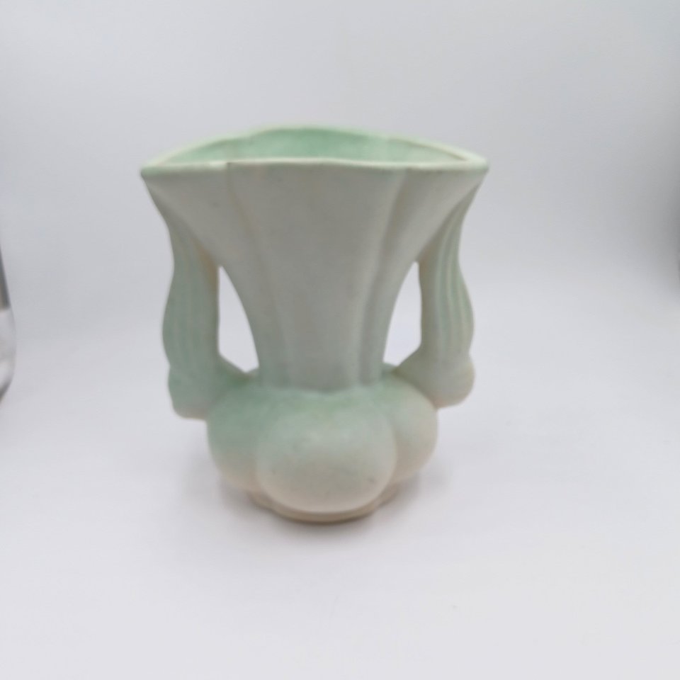 Niloak Matte Light Mint Green Pottery Vase, Circa 1940's