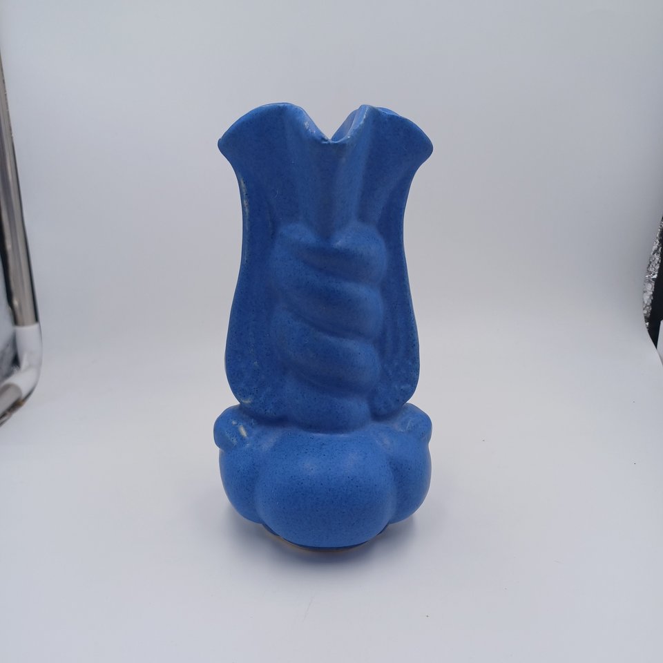 Niloak Matte Medium Blue Art Pottery Vase, Circa 1940's