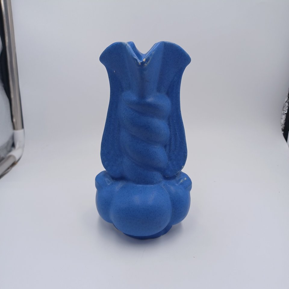 Niloak Matte Medium Blue Art Pottery Vase, Circa 1940's