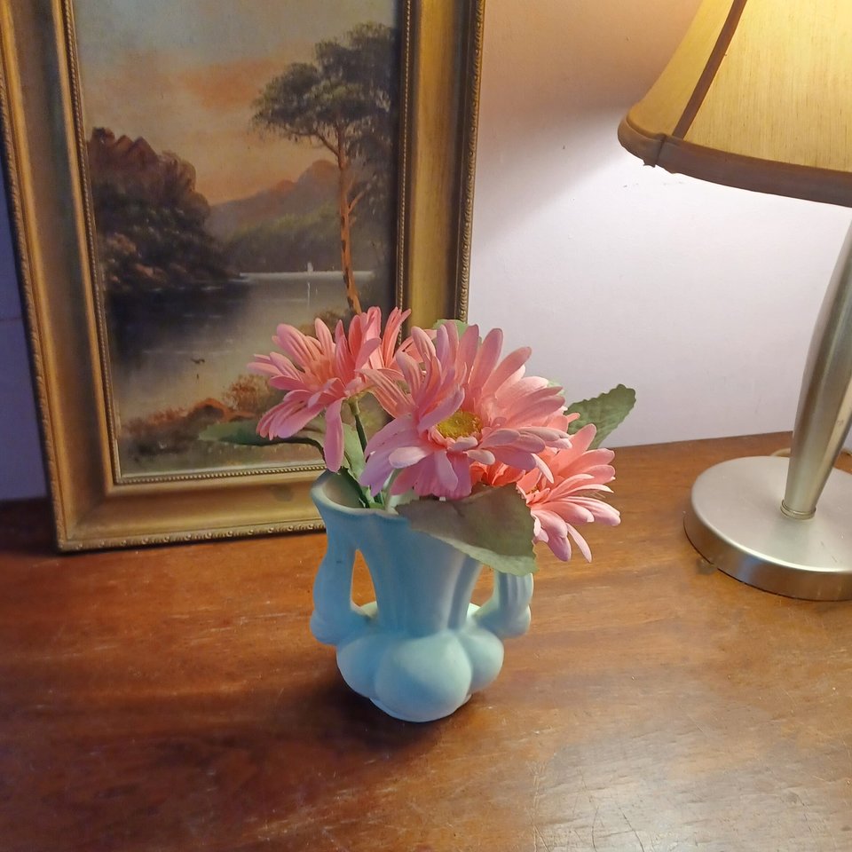 Niloak Matte Light Mint Green Pottery Vase, Circa 1940's