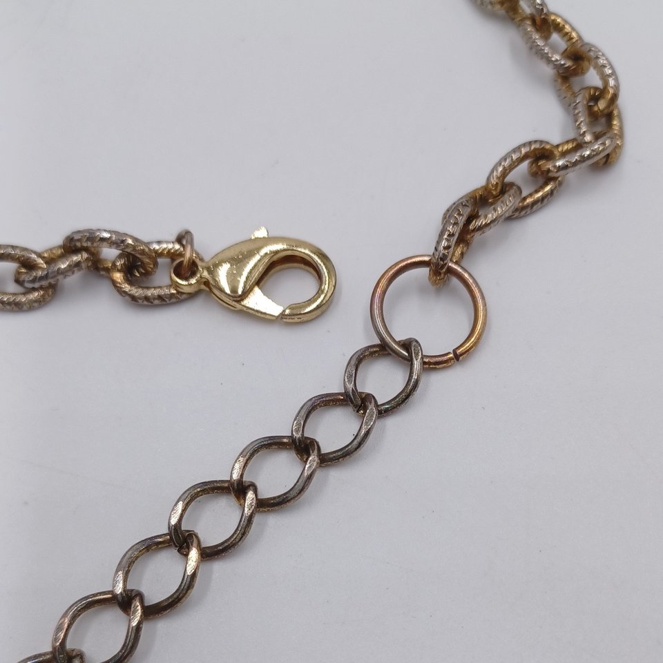 Flirty Gold Tone Multi-strand Baubles and Charms Statement Bib Necklace