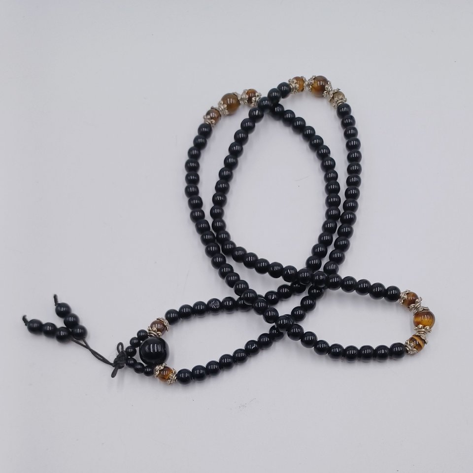 Collection of Vintage Black Costume Jewelry- 7 items, Jewelry Lot