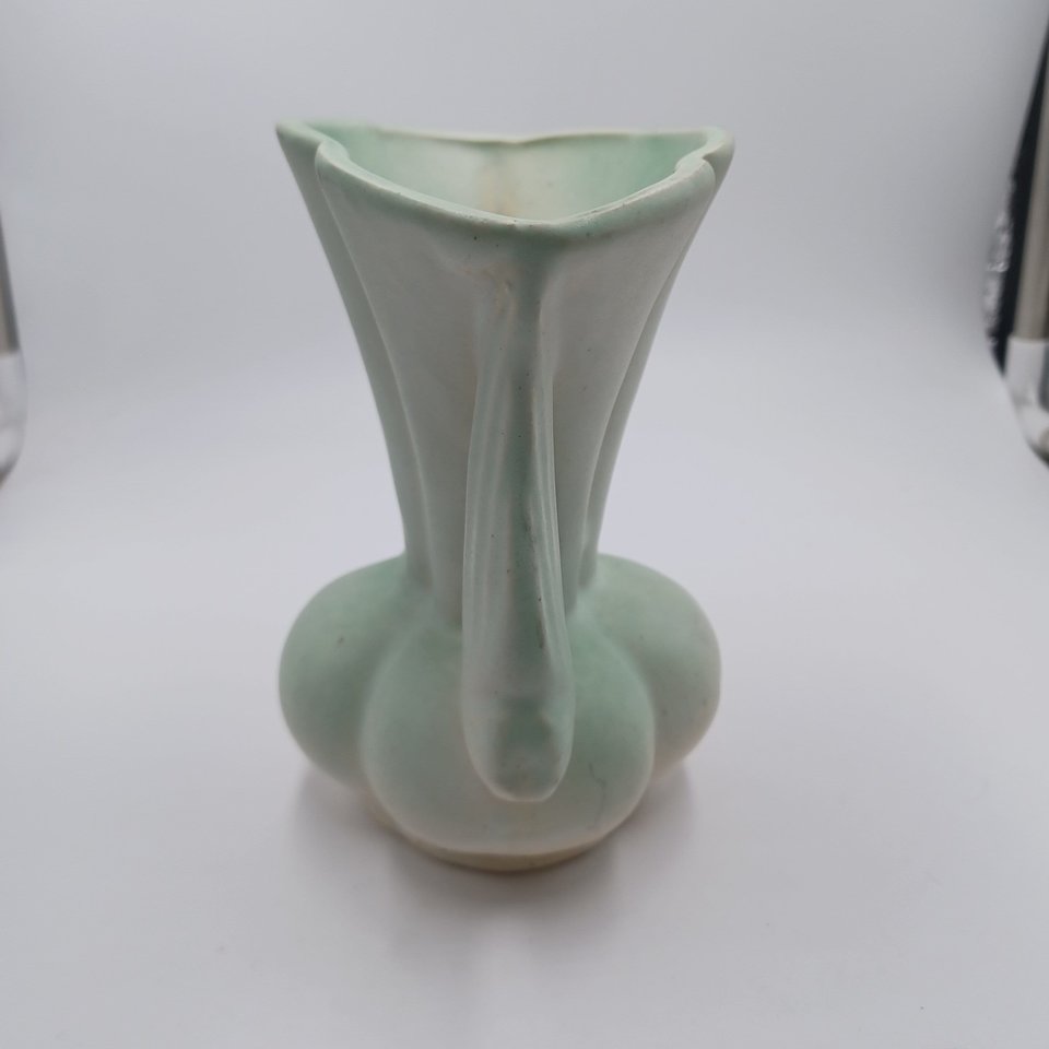 Niloak Matte Light Mint Green Pottery Vase, Circa 1940's