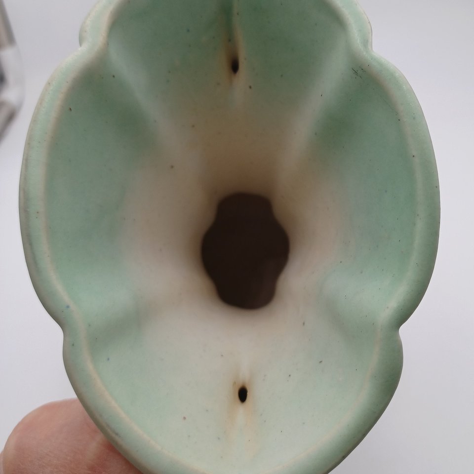 Niloak Matte Light Mint Green Pottery Vase, Circa 1940's