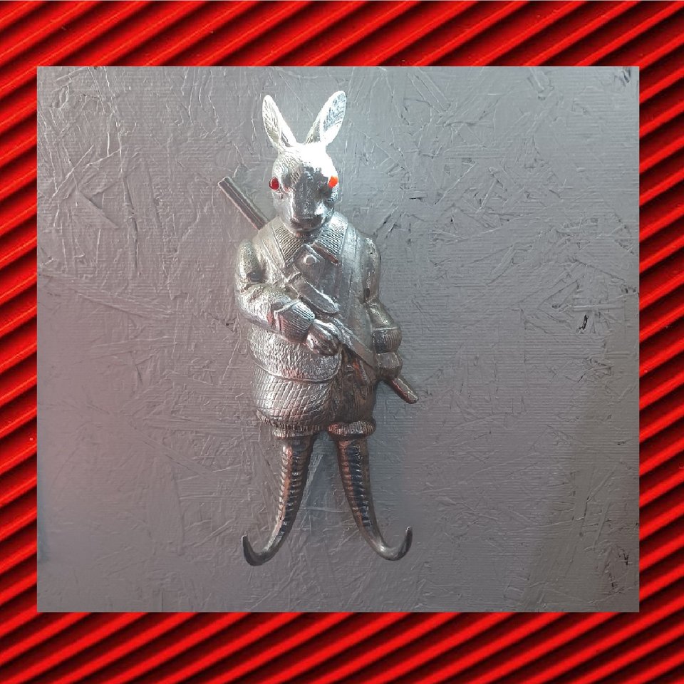Arthur Court 1978 Aluminum Casting Hunting Rabbit Coat/Hat Hooks, Vintage Wall Decor, Functional Art