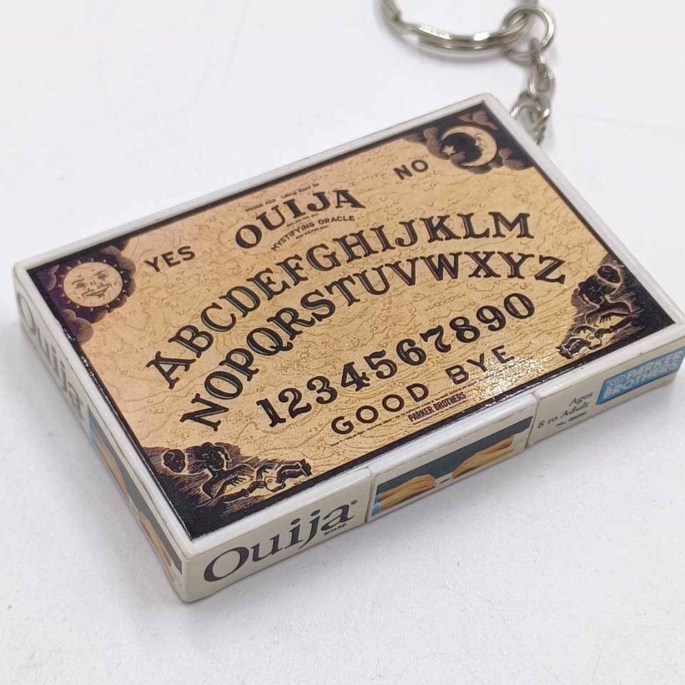 Ouija Board Keychain, 1998 Hasbro Miniature Complete with Planchette