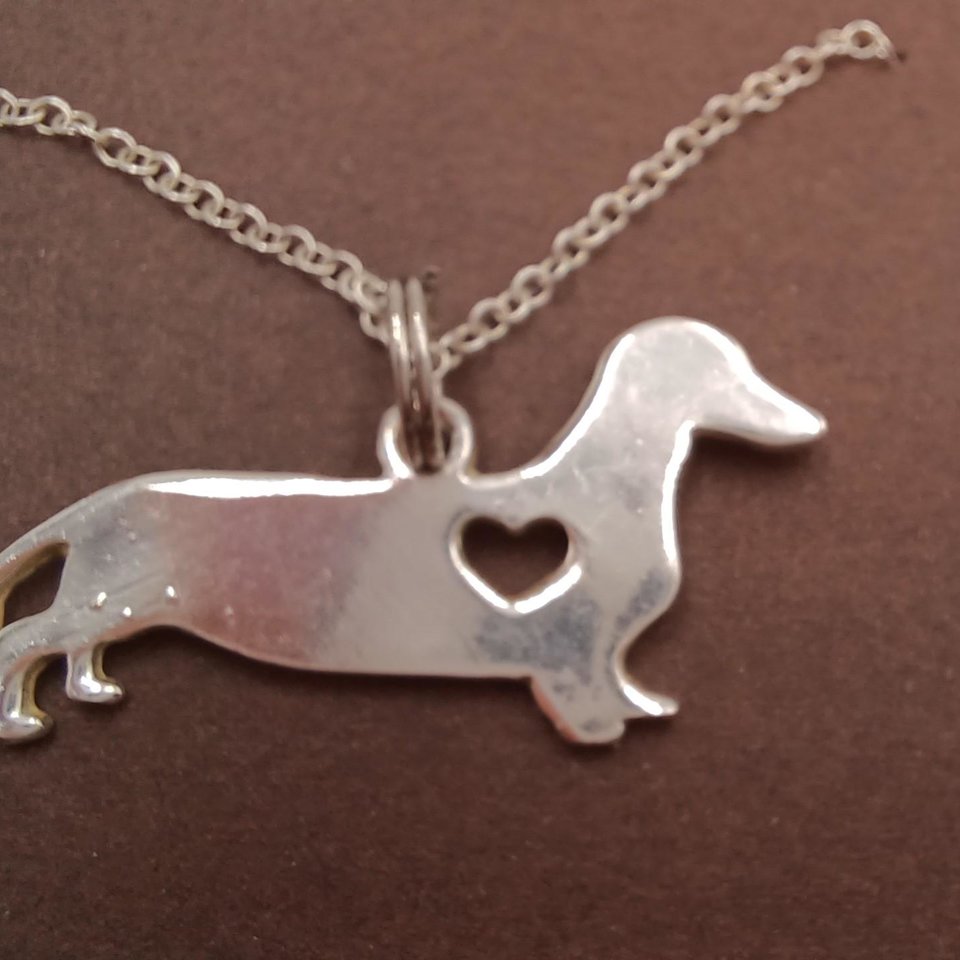 Silver Tone Dachshund Weiner Dog Jewelry Set- Lot-