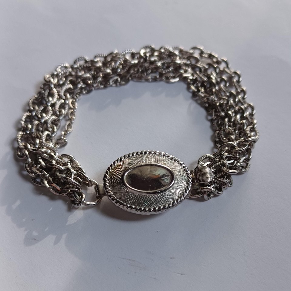 AVON Silver Tone Multi Chain Bracelet, Gift for her, Vintage Bracelet