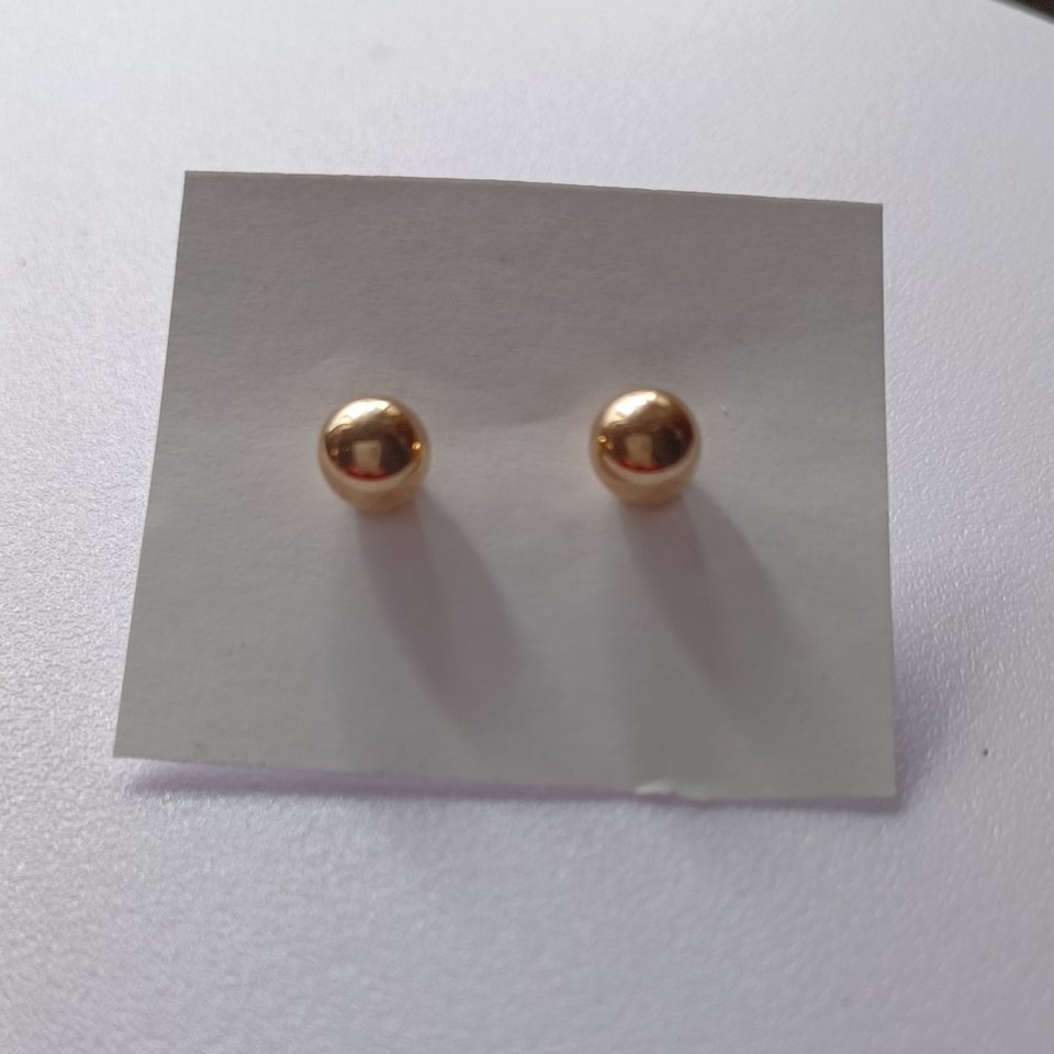 Vintage Imperial World Inc. 10K Gold 5mm Ball Stud Earrings