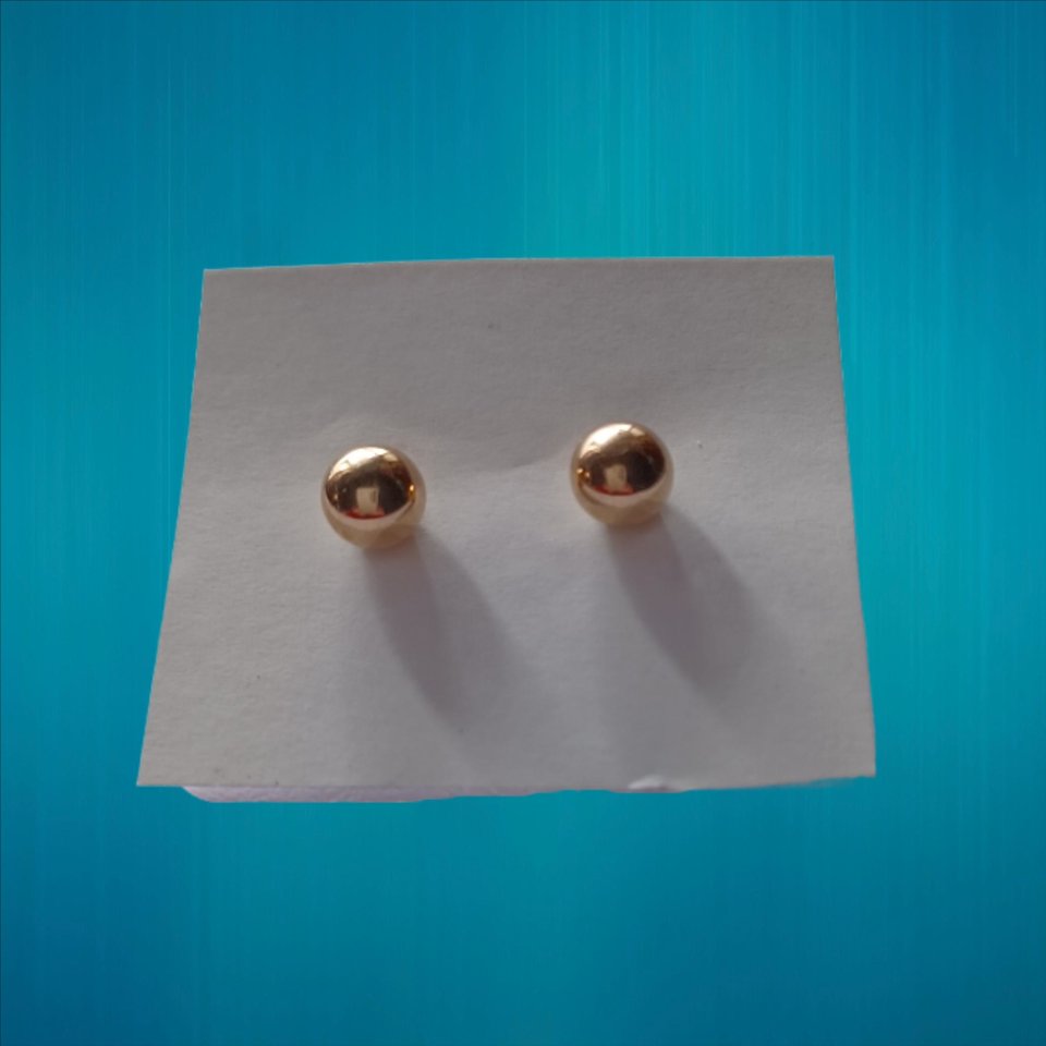 Vintage Imperial World Inc. 10K Gold 5mm Ball Stud Earrings