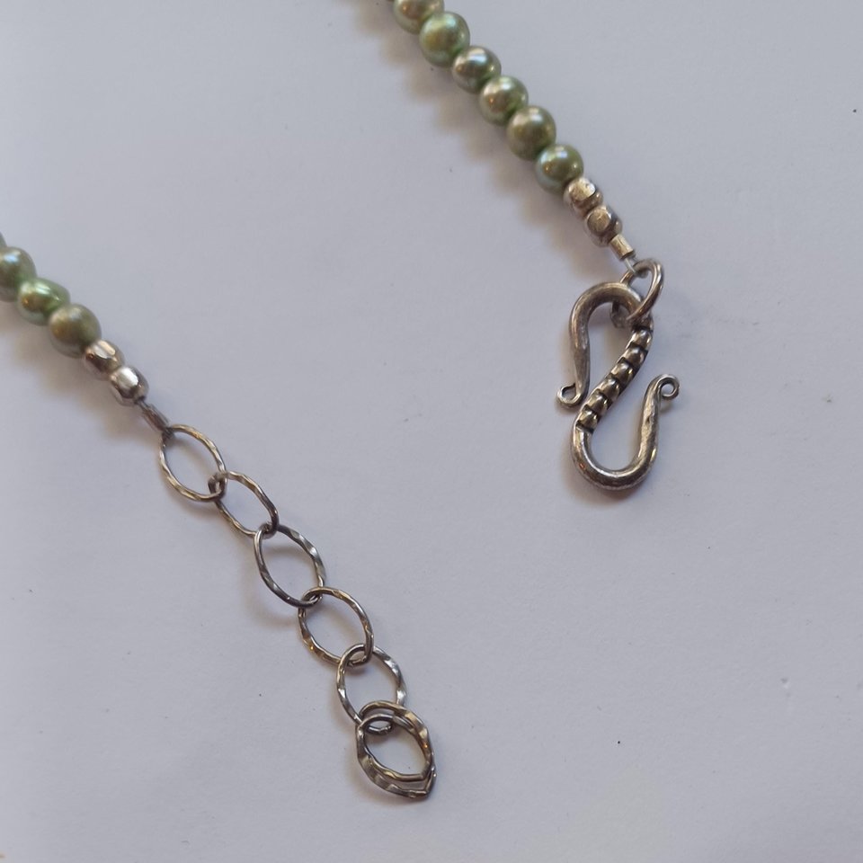 Gorgeous Rhyolite Natural Gemstone Pendant Beaded Necklace, Rainforest Jasper
