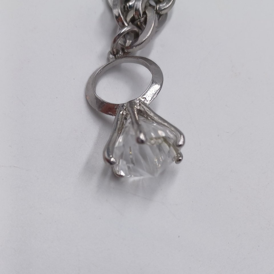 Fun Silver Tone Charm Bracelet Watch, Fashion Watch, New Battery
