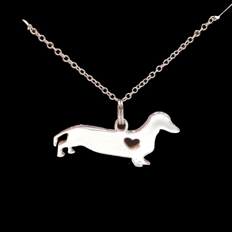 Silver Tone Dachshund Weiner Dog Jewelry Set- Lot-