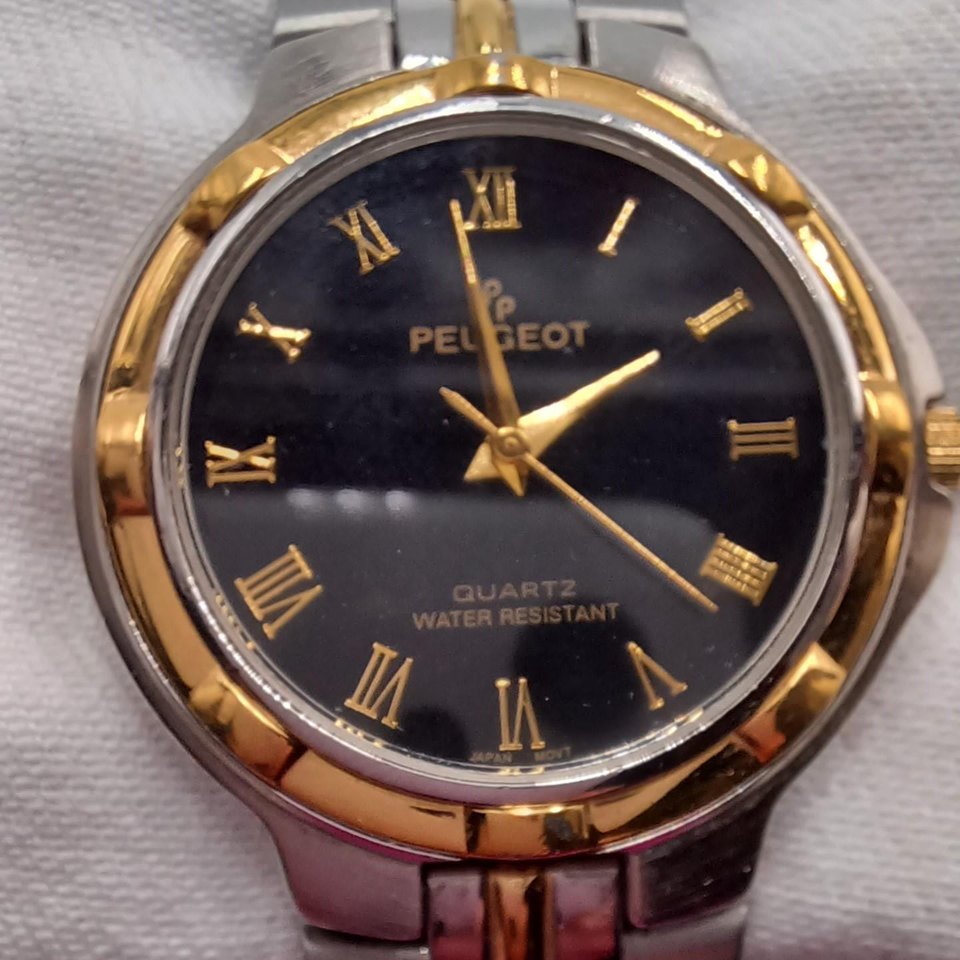 Vintage Mens Peugeot Analog Wrist Watch- New Battery