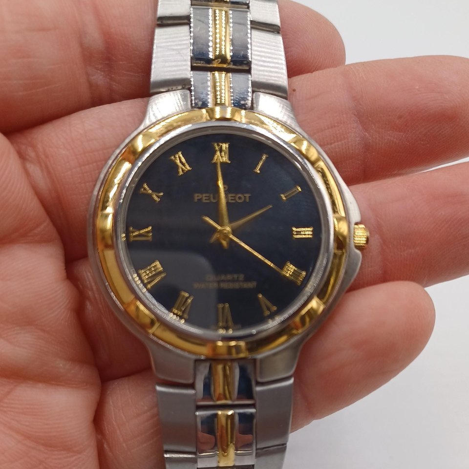 Vintage Mens Peugeot Analog Wrist Watch- New Battery
