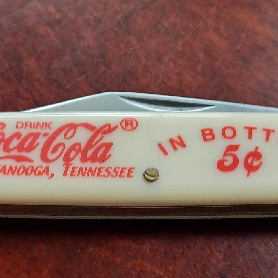 Vintage Coca Cola Frost Cutlery Flying Falcon Single Blade Pocket Knife- New Unused