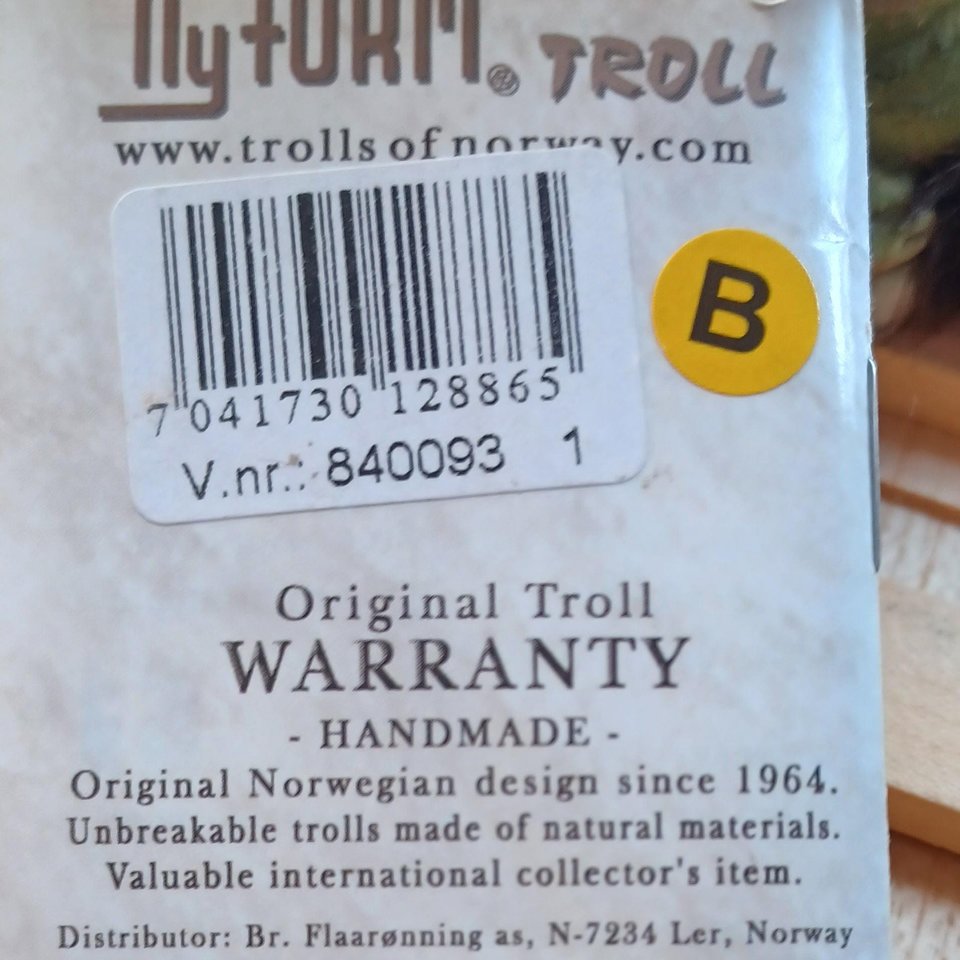 NYForm Norwegian Collectible Troll Figurine Souvenir