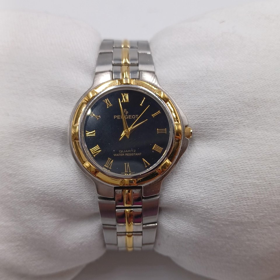 Vintage Mens Peugeot Analog Wrist Watch- New Battery