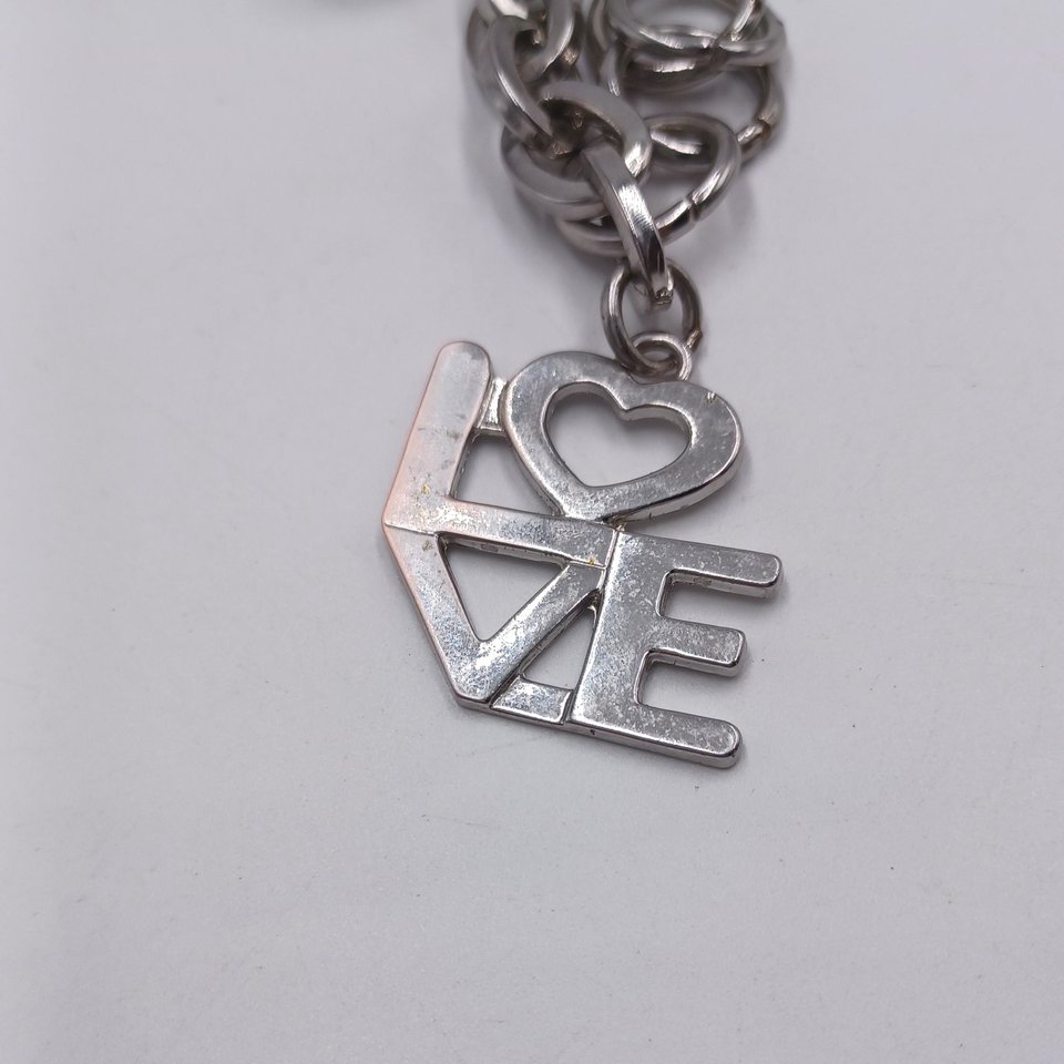 Fun Silver Tone Charm Bracelet Watch, Fashion Watch, New Battery