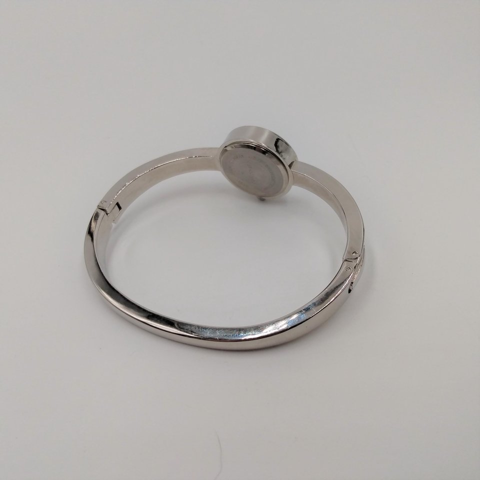 Silver Tone Rhinestone Ladies Bracelet Quartz Watch