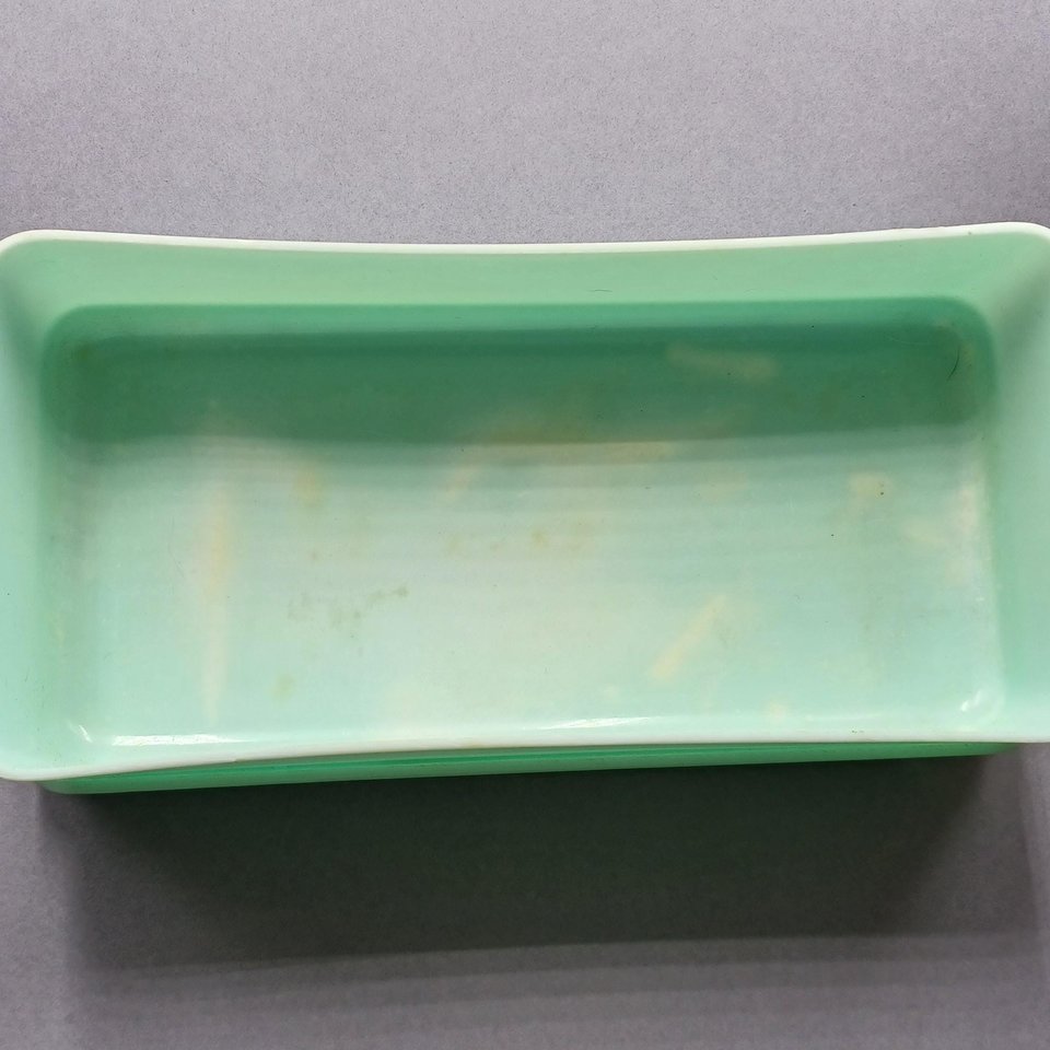Vintage Art Deco Early Plastics Mint Green Celluloid Lidded Box