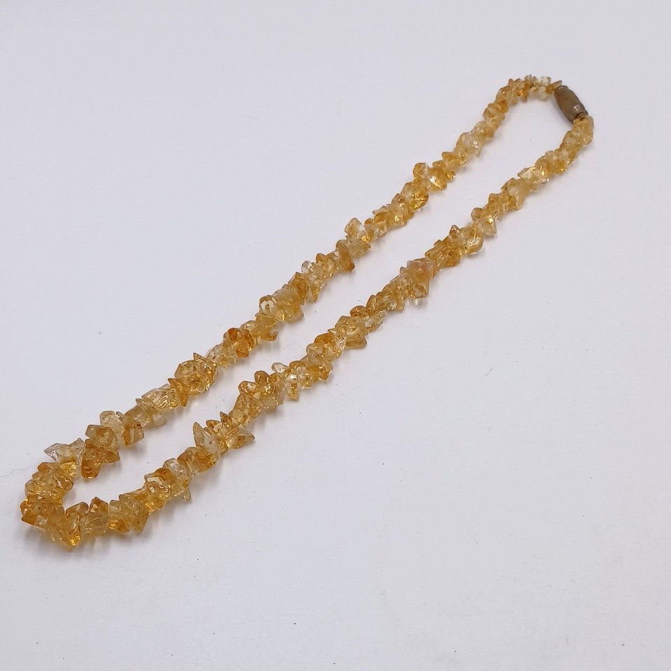 Natural Citrine Chips Beaded Ladies Choker Necklace