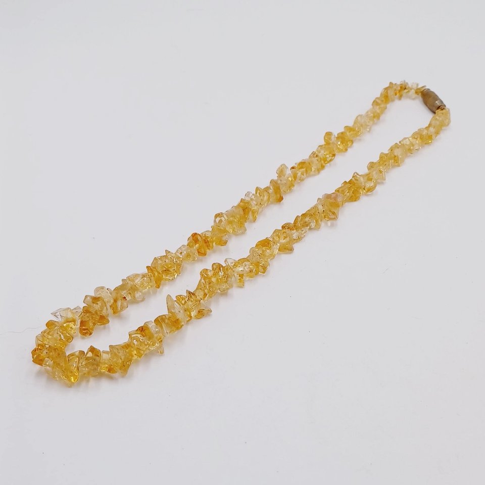 Natural Citrine Chips Beaded Ladies Choker Necklace