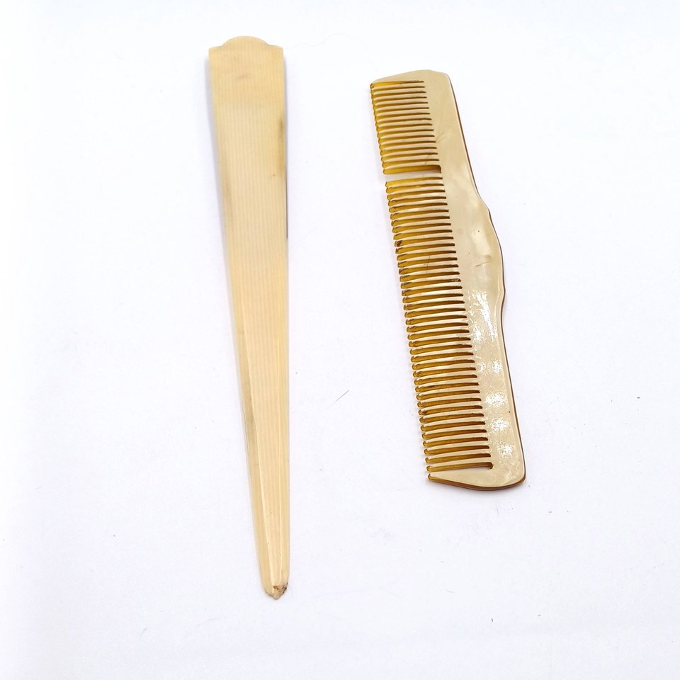 Art Deco Pearly Celluloid Comb and Letter Opener