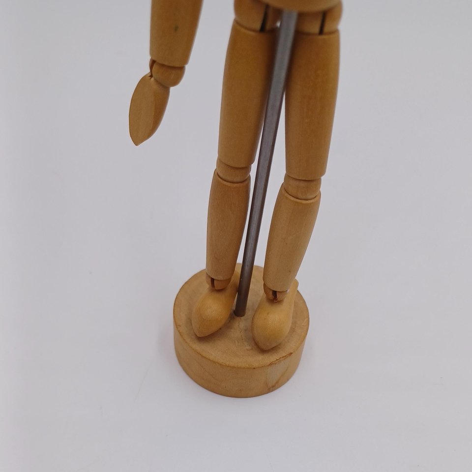 Small Wooden Poseable Artist's Model, Human Figure for Drawing or Fun!