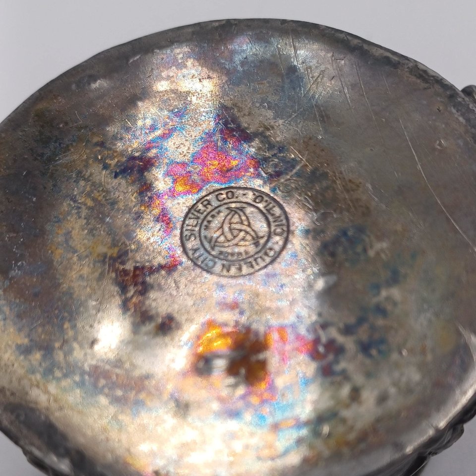 Antique Queen City Silver Co. Silver Plate Sun Bonnet Childrens Cup, Very Old