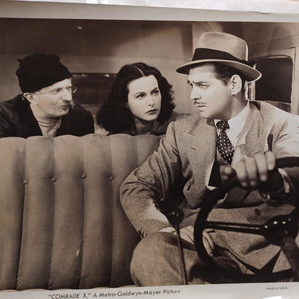 Vintage 1940  Clark Gable in "Comrade X" 8 x 10 Black and White Original Studio Photographs- -6 Total